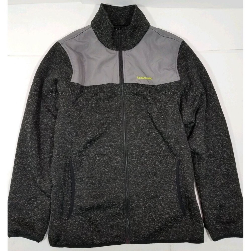 Kilimanjaro Men’s Outdoor Hiking Full Zip Fleece Jacket Size L Gray